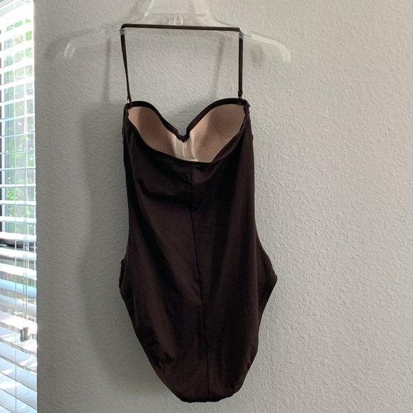 La Blanca by Rod Beattie Brown One Piece Bathing Suit size 8 Flattering - Picture 5 of 11